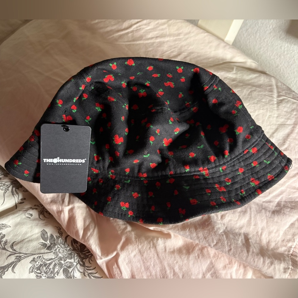 The Hundreds Bucket Hat with Red Floral Pattern
